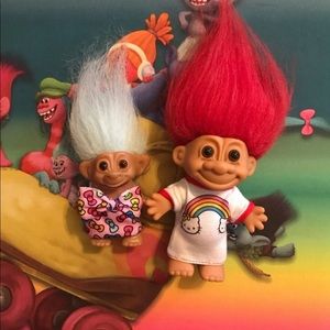Vintage Russ Troll lot of 2 Trolls EUC